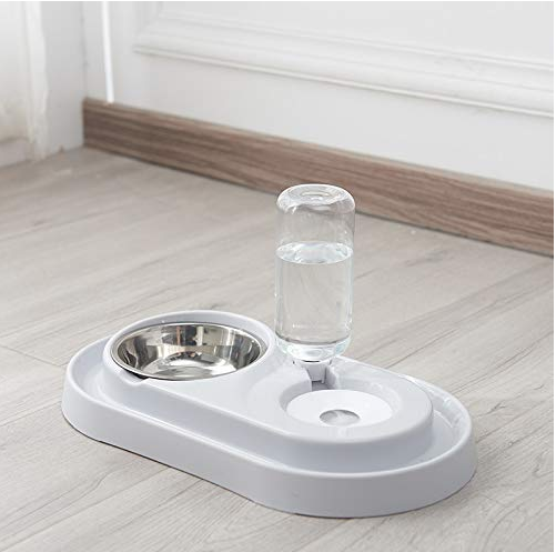Pet Bowls with Automatic Water Bottle