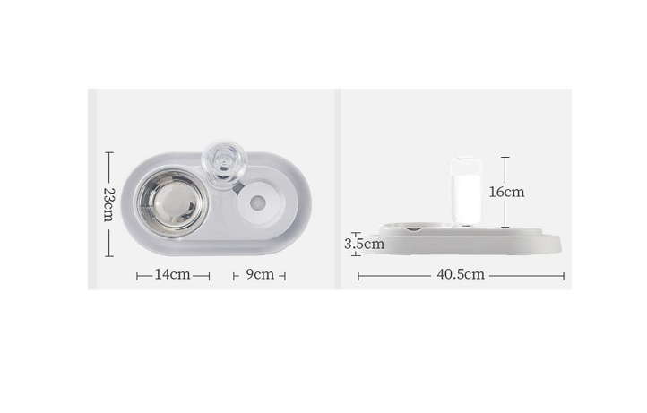 Pet Bowls with Automatic Water Bottle