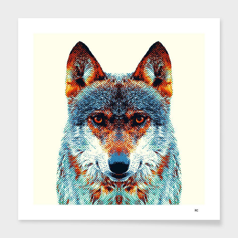 Colorful Wolf Animal Art